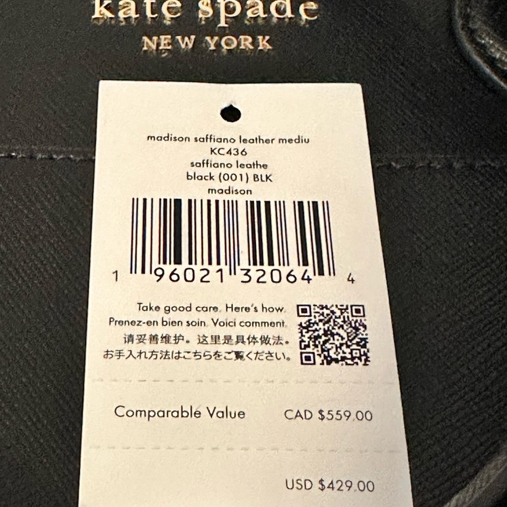 Kate Spade Black Leather Tote Bag - Picture 8 of 8